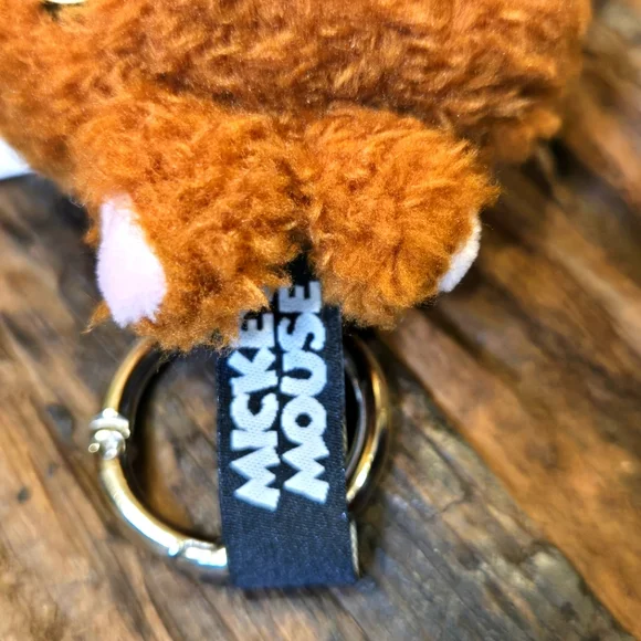 Disney Chip Plush Keychain in Brown and Cream - Picture 10 of 12